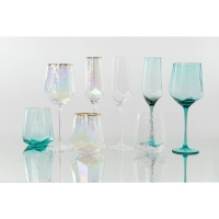 Набор бокалов из стекла для шампанского Magistro &laquo;Дарио&raquo;, 180 мл, 7&times;27,5 см, 6 шт, цвет изумрудный