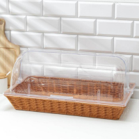 Хлебница Доляна &laquo;Крем&raquo;, плетёное основание, 53&times;32 см