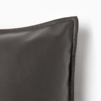 Чехол на подушку "Этель" кожзам 45*45 см, черный Чехол на подушку "Этель" кожзам 45*45 см, черный