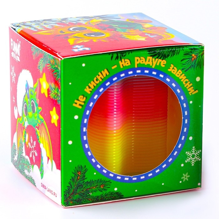 Новогодний подарок. Пружинка - радуга &laquo;Дракоша&raquo;, в форме звезды, цвета МИКС, d = 5 см, в коробке