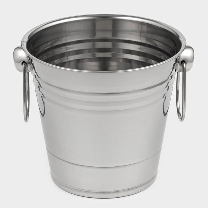 Ведро для льда из нержавеющей стали, 2,5 л, 17×15,5 см Ведро для льда из нержавеющей стали, 2,5 л, 17×15,5 см