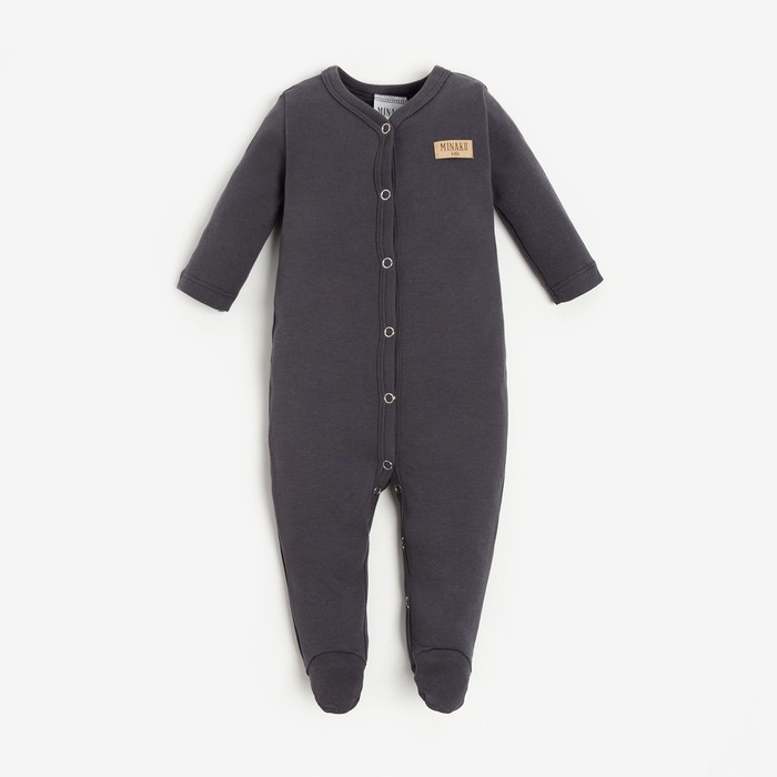 Комбинезон детский MINAKU, цвет графитовый, рост 62-68 см
