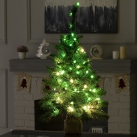 Гирлянда &laquo;Нить&raquo; 10 м роса, IP20, серебристая нить, 100 LED, пульт ДУ, свечение RGB, USB