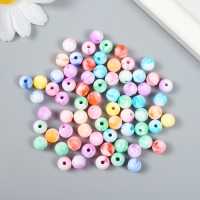 Бусины для творчества пластик "Разводы краски" цветные набор 20 гр 0,8х0,8х0,8 см Бусины для творчества пластик "Разводы краски" цветные набор 20 гр 0,8х0,8х0,8 см