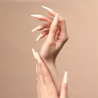 Накладные ногти &laquo;Base&raquo;, 100 шт, в контейнере, цвет бежевый