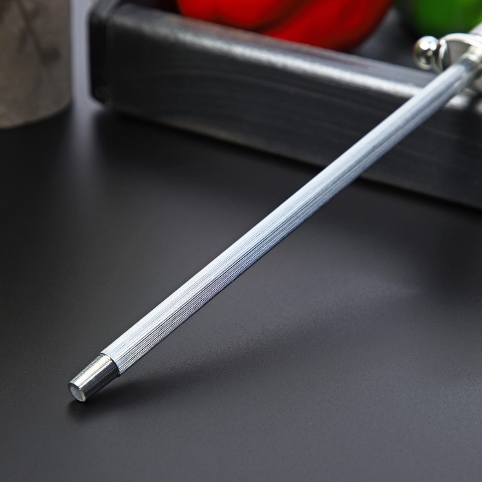 Мусат Доляна «Металлик», 29 см, круглое сечение, цвет серебряный Мусат Доляна «Металлик», 29 см, круглое сечение, цвет серебряный