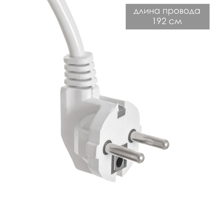 Настольная лампа "Эра" LED 8Вт 3000К-6000К диммер  2 розетки 2хUSB2.0 белый 10х28х33см RISALUX  9468