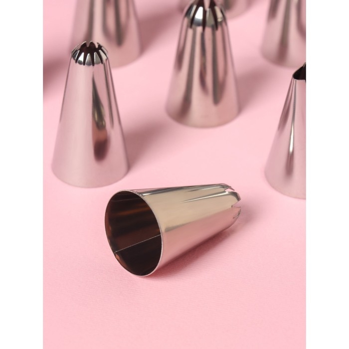 Набор насадок кондитерских KONFINETTA, d=2,5 см, 9 шт Набор насадок кондитерских KONFINETTA, d=2,5 см, 9 шт