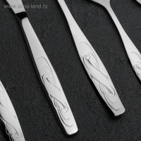 Набор столовый &laquo;Лира&raquo;, 30 предметов, декоративная коробка, цвет серебряный