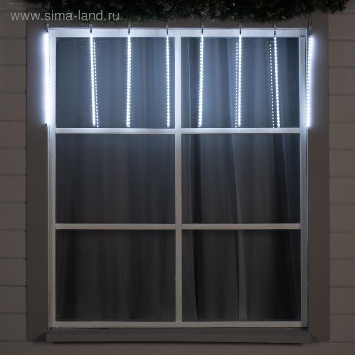 Гирлянда &laquo;Сосульки&raquo; 2.5 &times; 0.5 м, IP65, прозрачная нить, 288 LED, свечение белое с эффектом стекания, 12 В