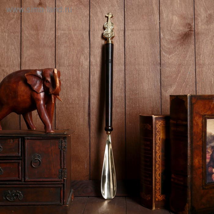 Ложка для обуви Ложка для обуви "Виолончель" латунь 4х2,5х53 см