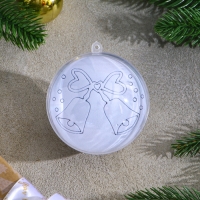 Ёлочное украшение под раскраску &laquo;Колокольчики&raquo; размер: 8 см; 2 шт., кисть