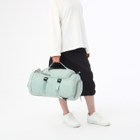 Рюкзак-сумка на молнии, 4 наружных кармана, отделение для обуви, цвет зелёный