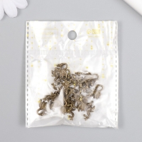 Декор для творчества металл "Дракон" бронза набор 12 шт 2,1х1,5 см