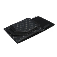 Органайзер саквояж в багажник автомобиля, 40&times;32&times;30 см, экокожа, черный с белой строчкой