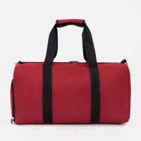 Сумка спортивная женская на молнии, отдел для обуви, наружный карман, средний размер, цвет красный