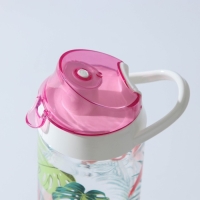 Бутылка для воды пластиковая &laquo;Фламинго&raquo;, 750 мл, цвет розовый