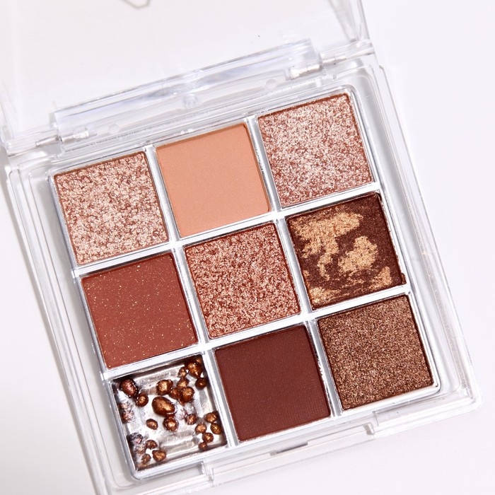 Профессиональная палетка теней для век с глиттером 9 цветов Профессиональная палетка теней для век с глиттером 9 цветов