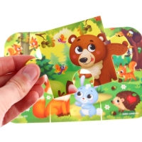 Мягкий пазл для малышей &laquo;Лесные зверята&raquo;, 6 деталей, Крошка Я