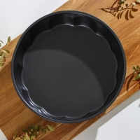 Форма для выпечки Доляна «Волнистый круг. Жаклин», d=28 см, антипригарное покрытие, цвет чёрный Форма для выпечки Доляна «Волнистый круг. Жаклин», d=28 см, антипригарное покрытие, цвет чёрный