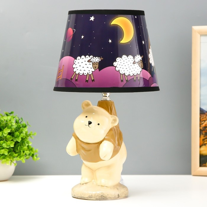 Настольная лампа "Мишка" Е14 15Вт МИКС 20х20х34 см RISALUX