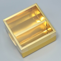 Коробка подарочная складная, упаковка, «Золотая», 20 х 20 х 10 см Коробка подарочная складная, упаковка, «Золотая», 20 х 20 х 10 см