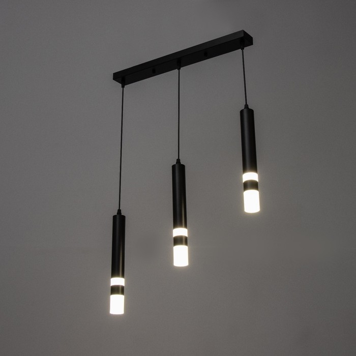 Светильник BayerLux Подвес Светильник BayerLux Подвес "Гелла" 3хLED 18Вт 4000К черный 50х4х30-180см