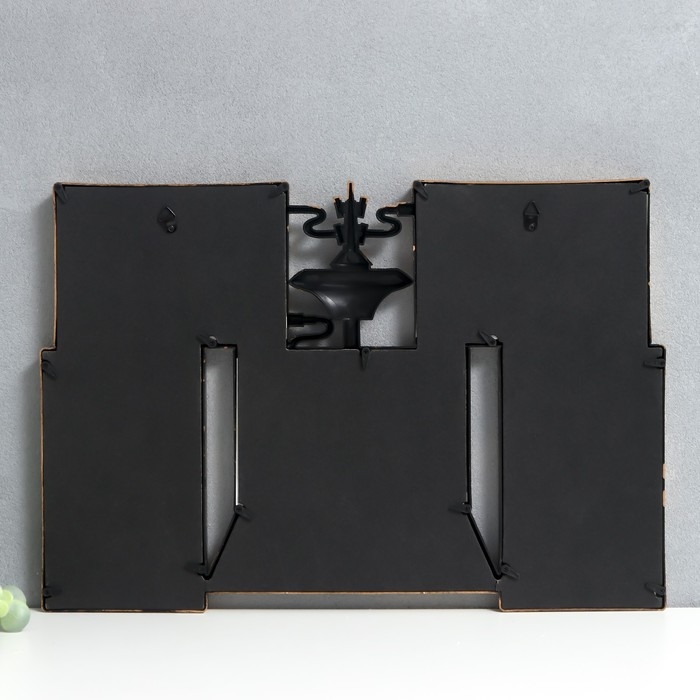 Фоторамка пластик на 5 фото 10х15 см Фоторамка пластик на 5 фото 10х15 см "Ноутбук" тёмное золото 30,5х44,5 см