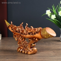 Сувенир полистоун "Семь слонов на бивне" под дерево 18,5х8х44 см Сувенир полистоун "Семь слонов на бивне" под дерево 18,5х8х44 см