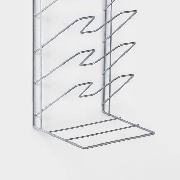 Подставка под крышки вертикальная, 5 ярусов 15&times;16&times;36 см, цвет хром