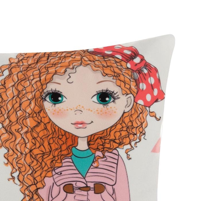 Наволочка декоративная Этель Девичьи истории&raquo;Лучшие друзья&raquo; 40х40 см, велюр