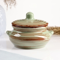 Горшок керамический для запекания "Лакомка" 0,5л / 13х9,5см, мята Горшок керамический для запекания "Лакомка" 0,5л / 13х9,5см, мята