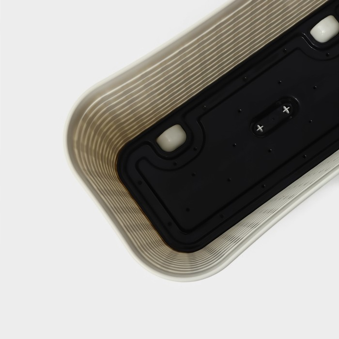 Ящик балконный «Ротанг», 38,5 см, цвет белый Ящик балконный «Ротанг», 38,5 см, цвет белый