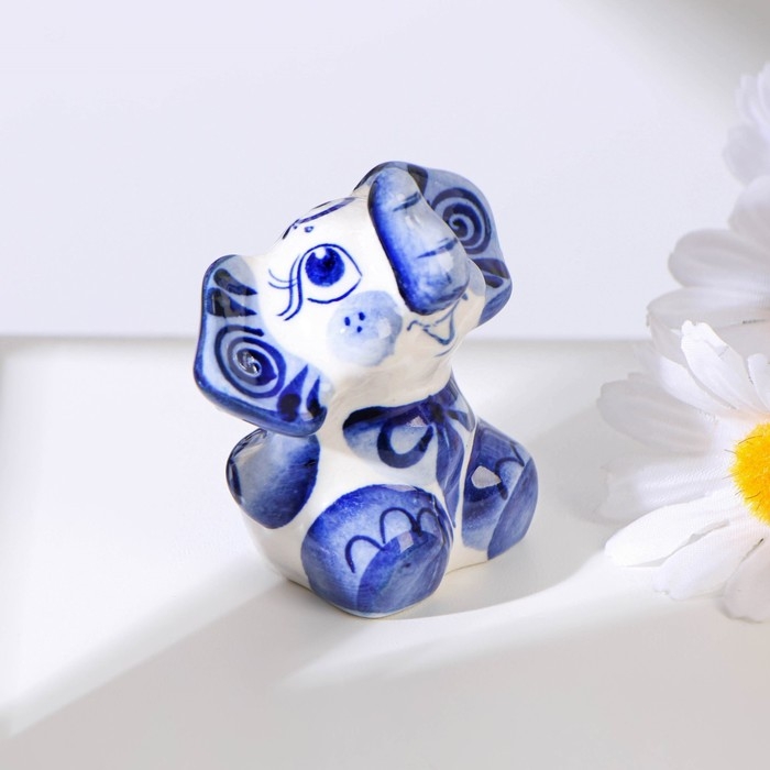 Сувенир &laquo;Слон&raquo;, средний, 7 см, гжель