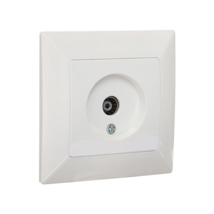 Розетка телевизионная одноместная Luazon Lighting Розетка телевизионная одноместная Luazon Lighting "Антей", скрытая, белая