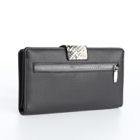 Кошелёк женский на магните, цвет серый