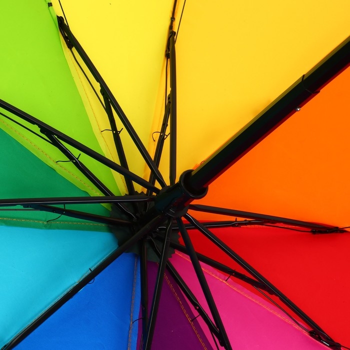 Зонт женский радужный &laquo;Время дождя и чудес&raquo;, 10 спиц.