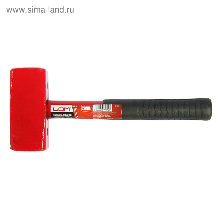 Кувалда ЛОМ, металлическая обрезиненная рукоятка, 2 кг