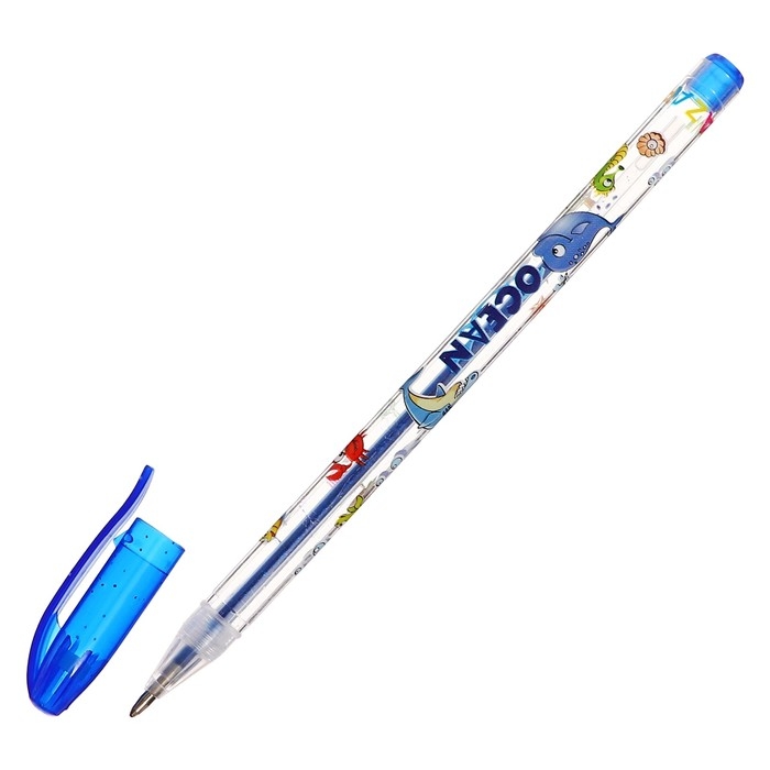 Набор ручек гелевых 36 цветов (12 с блестками + 6 флуоресцентных + 12 металлик + 6 пастельных) Mazari Набор ручек гелевых 36 цветов (12 с блестками + 6 флуоресцентных + 12 металлик + 6 пастельных) Mazari "OCEAN", ароматизированные, пулевидный пишущий узел 0,9 мм, пластиковый цветной корпус