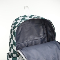 Рюкзак молодёжный из текстиля, 4 кармана, цвет белый/зелёный Рюкзак молодёжный из текстиля, 4 кармана, цвет белый/зелёный