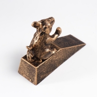 Стоппер дверной чугун "Мышка" золотая патина 11х4х14 см Стоппер дверной чугун "Мышка" золотая патина 11х4х14 см