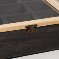 Шкатулка дерево с делениями "Квадратная" 24х24х7,5 см Шкатулка дерево с делениями "Квадратная" 24х24х7,5 см