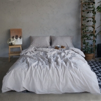 Постельное бельё Этель &laquo;Полоски&raquo; евро 200х220 см, 220х240 см, 50х70-2шт, цвет бежевый, 100% жатый хлопок, 140г