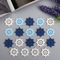 Декор для творчества дерево "Штурвал/Якорь" (набор 20 шт) МИКС 13х10 см Декор для творчества дерево "Штурвал/Якорь" (набор 20 шт) МИКС 13х10 см