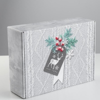 Коробка подарочная новогодняя складная &laquo;Тепла и уюта&raquo;, 30.7 х 22 х 9.5 см, Новый год