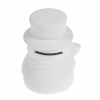 Роспись по керамике — копилка «Снеговик с метлой» + краски 6 цветов по 3 мл, кисть Роспись по керамике — копилка «Снеговик с метлой» + краски 6 цветов по 3 мл, кисть