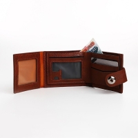 Портмоне мужское на магните, отдел для купюр, для карт, для монет, цвет коричневый Портмоне мужское на магните, отдел для купюр, для карт, для монет, цвет коричневый