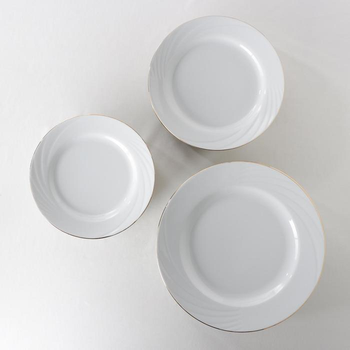 Сервиз столовый фарфоровый &laquo;Голубка&raquo;, 18 предметов: d=17,5 см, d=20 cм, d=24 см