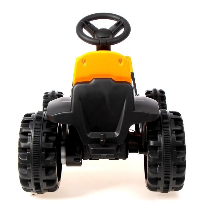 Детский электромобиль &laquo;Трактор&raquo;, с прицепом, цвет жёлтый