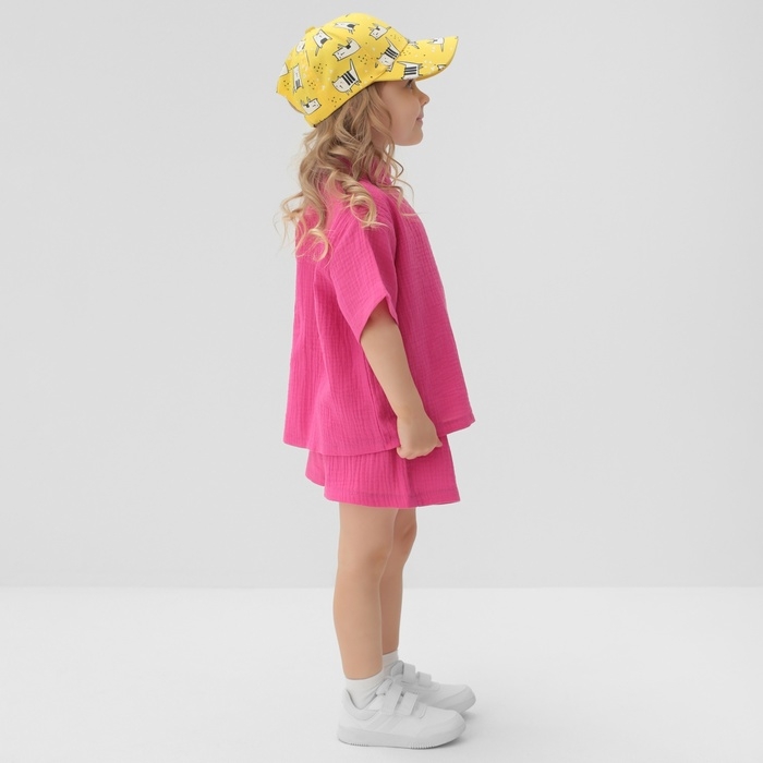 Комплект (блузка и шорты) для девочки MINAKU, цвет фуксия, рост 122 см Комплект (блузка и шорты) для девочки MINAKU, цвет фуксия, рост 122 см